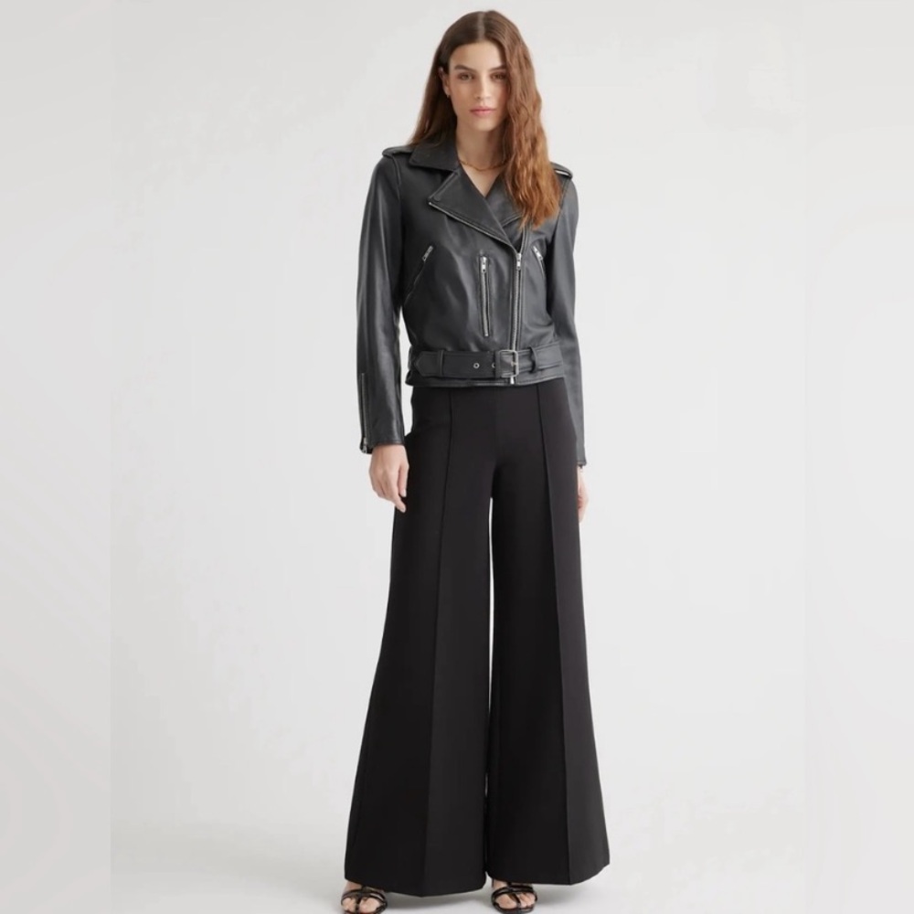 Ultra-Stretch Ponte Super Wide Leg Pants - Picture 13 of 15